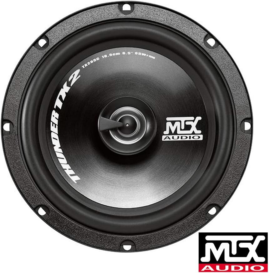 Juego De Altavoces Coaxiales Para Coche, Thunder TX2 265C, 2 Vías De 6,5", 260W, Sensibilidad De 92'5 Db, Suspensión De Goma, Negro