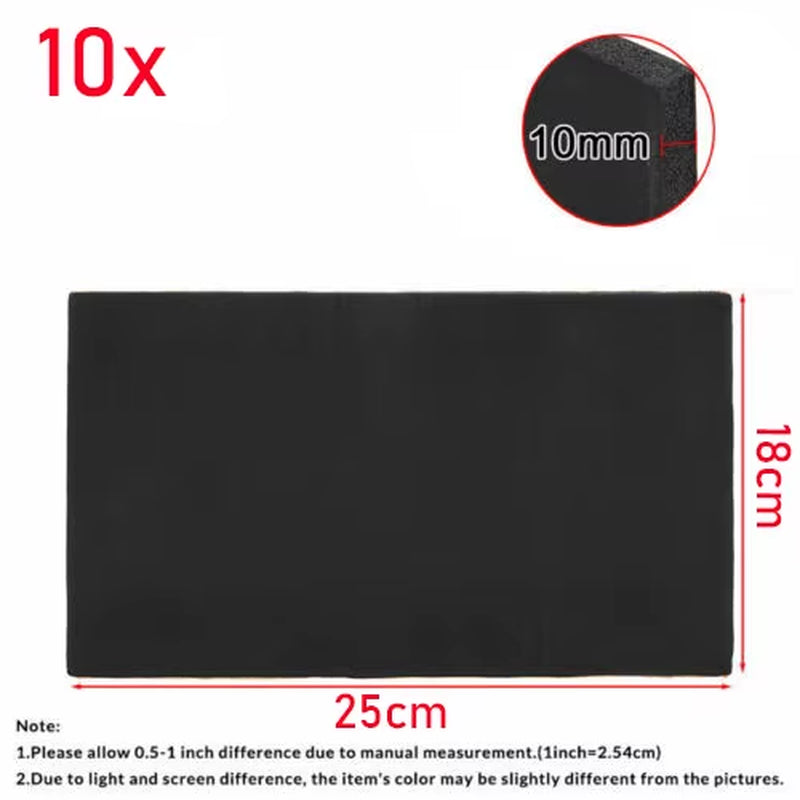 10Pcs 5Mm Sound Deadening Damping Mat Car Silent Compact Van Proofing Camper Interior Accessories Sound Heat Insulation Cotton