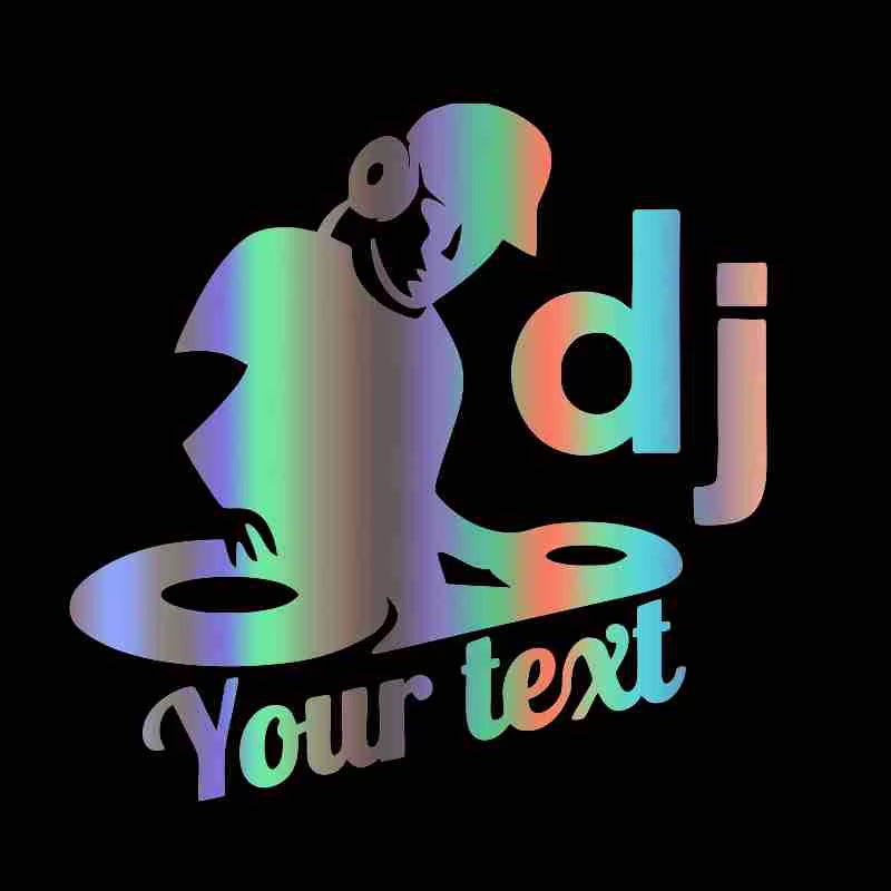 Personality DIY Car Decoration DJ Music Text Decal and Sticker Handsome Stickers PVC Car Sticker,For All Cars ,Appliances, Etc.