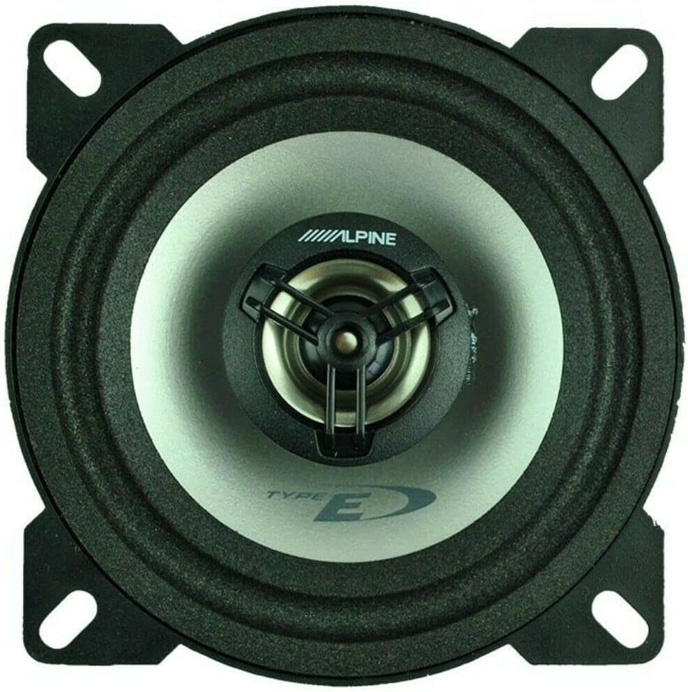 2 Alpine SXE-1025S SXE 1025S Altavoces Coaxiales De 2 Vías 10 Cm 100 Mm 4" 25 Vatios Rms Y 180 Vatios Máx Para Coche Por Par + Anillos, Tornillos Y 5 Stickers Gratis