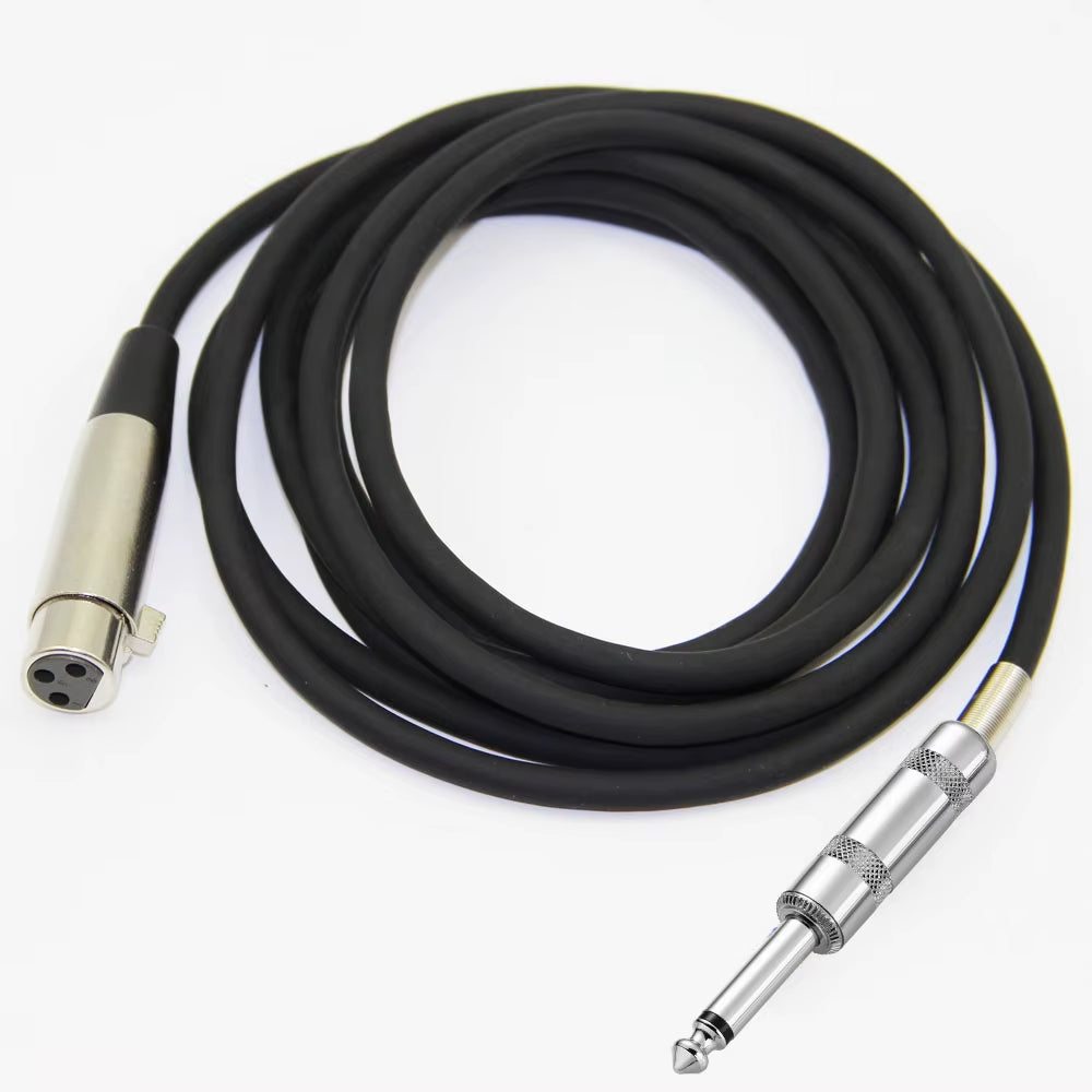 1/4''Jack 6.5Mm Male to XLR Female Microphone Mono Cable Foil+Braided Shielded 1.8M 3M 5M 10M