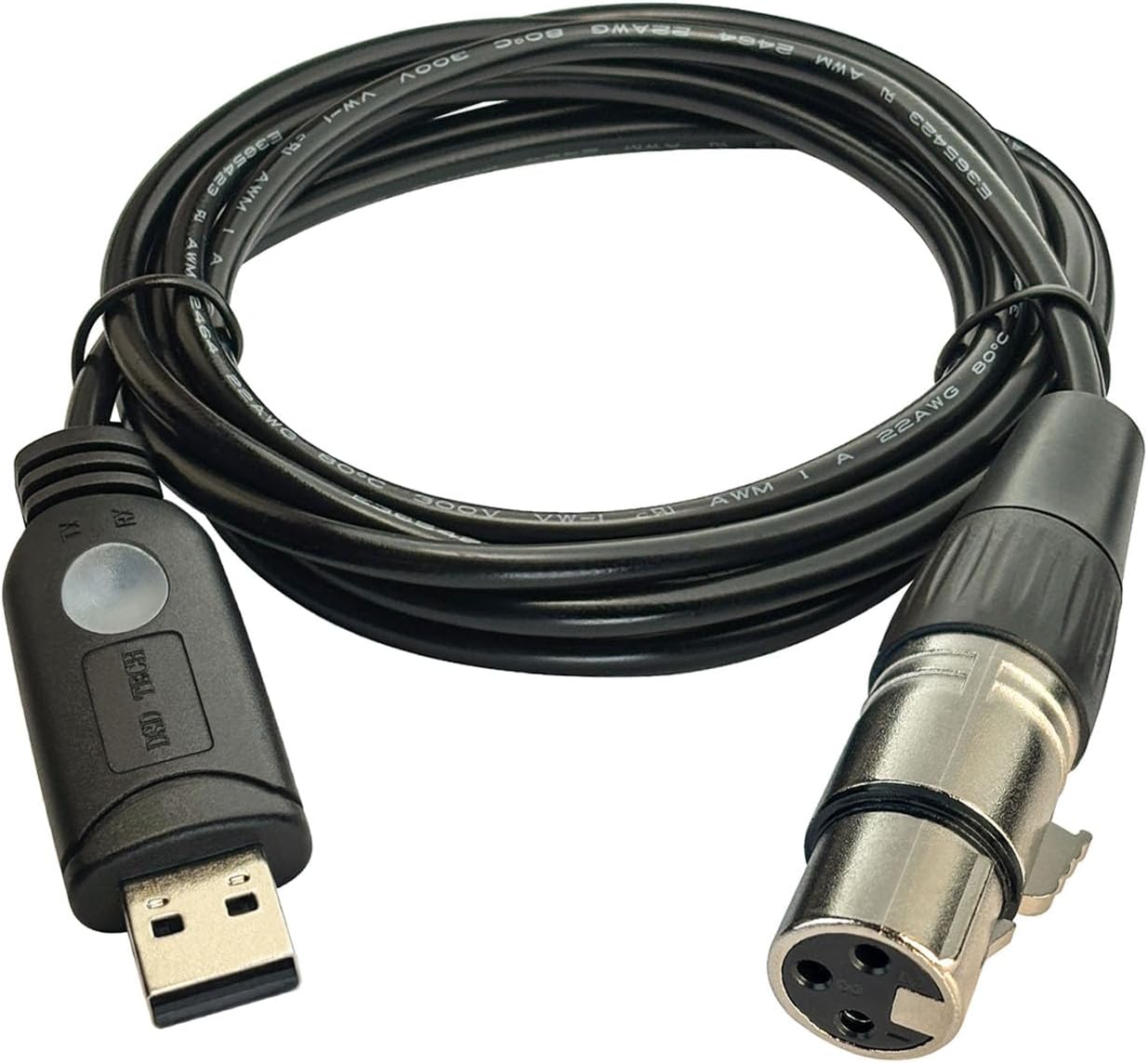 Cable de interfaz USB a DMX de con chip FTDI - 5.9FT