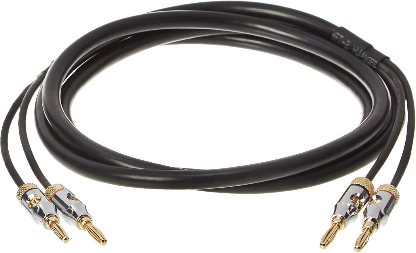 Cable de altavoces 16 AWG con puntas de Conector tipo banana chapadas en oro (4 mm)