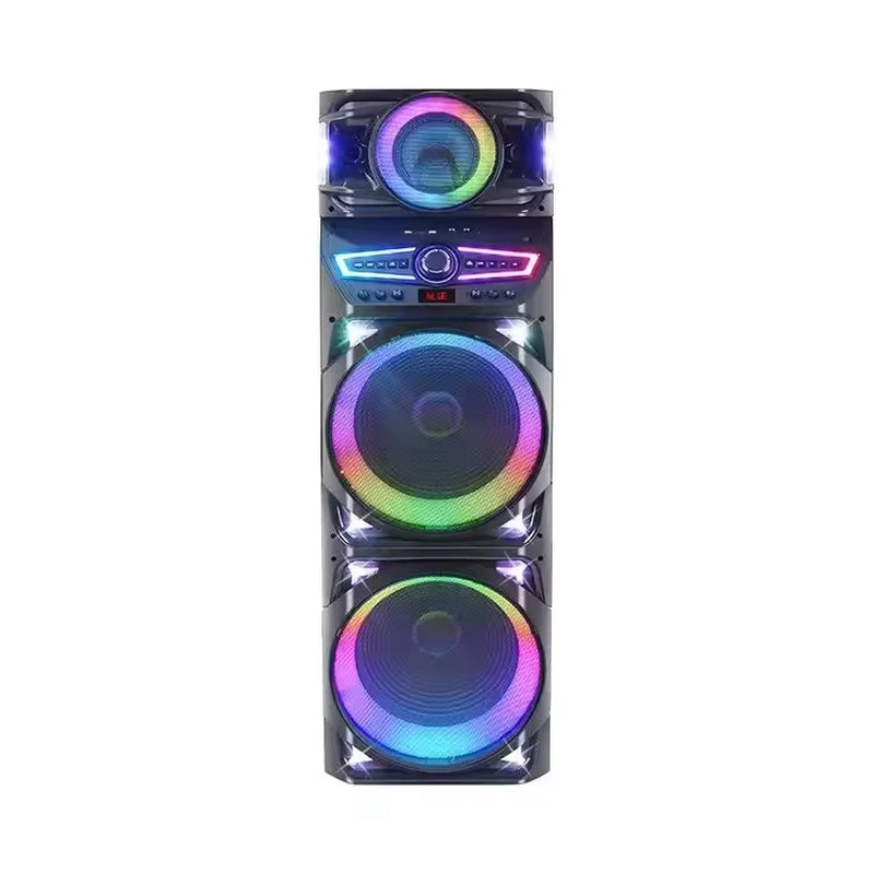 Karaoke Big Boombox Outdoor Dj Party Double 15 Inch Portable Trolley Speaker Super Microphone System Sound Music Partybox