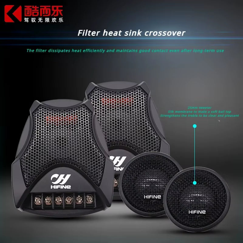 6.5 Inch Car Speaker Kit HI6502 High Power Door Speaker Car Audio System Combo Kit Stereo Speaker Dc12V