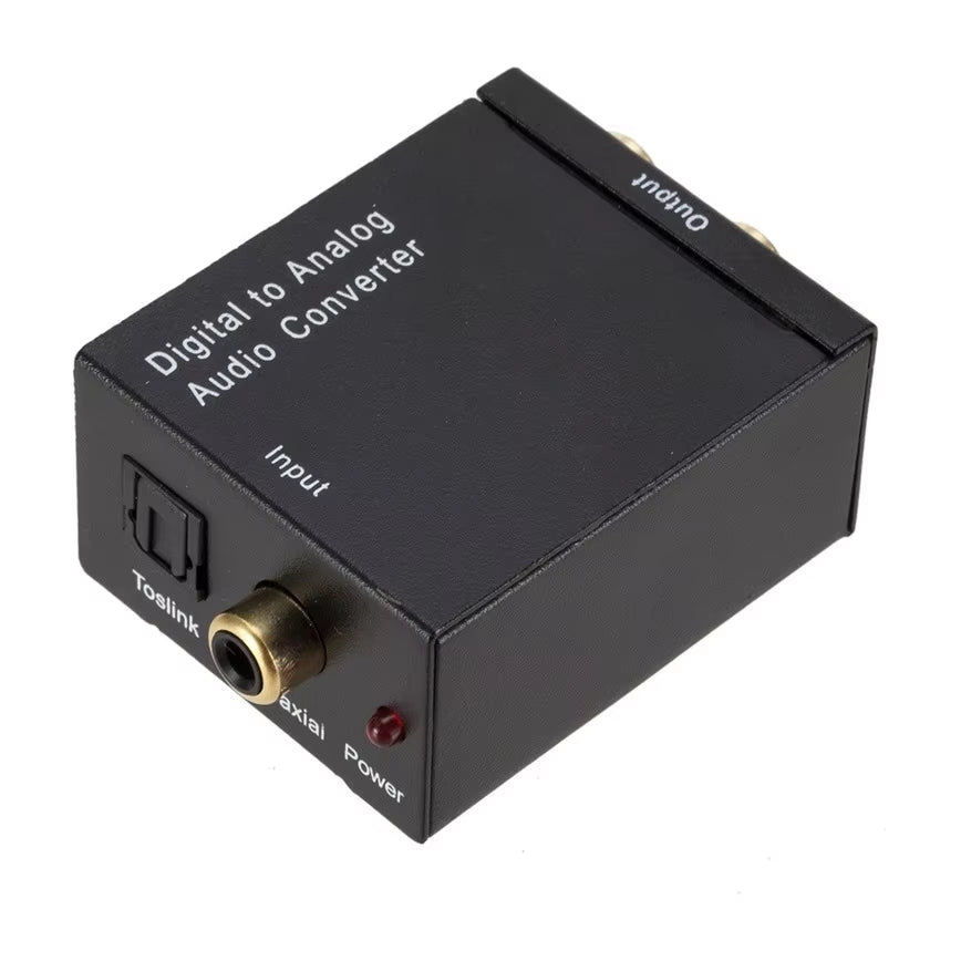 Digital to Analog Audio Converter Digital Optical Coax Coaxial Toslink to Analog RCA L/R Audio Converter Adapter Amplifier