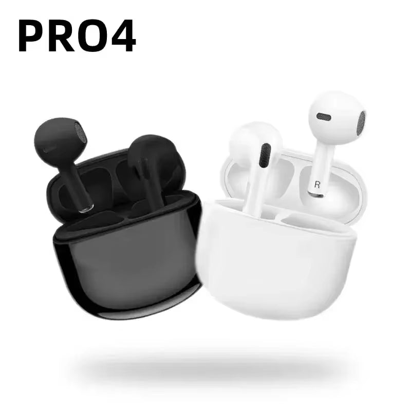 Pro4 TWS Bluetooth Earphone 9D Stereo Wireless Headphone In-Ear Hifi Earbud Handsfree Headset with Microphone for Xiaomi Iphone