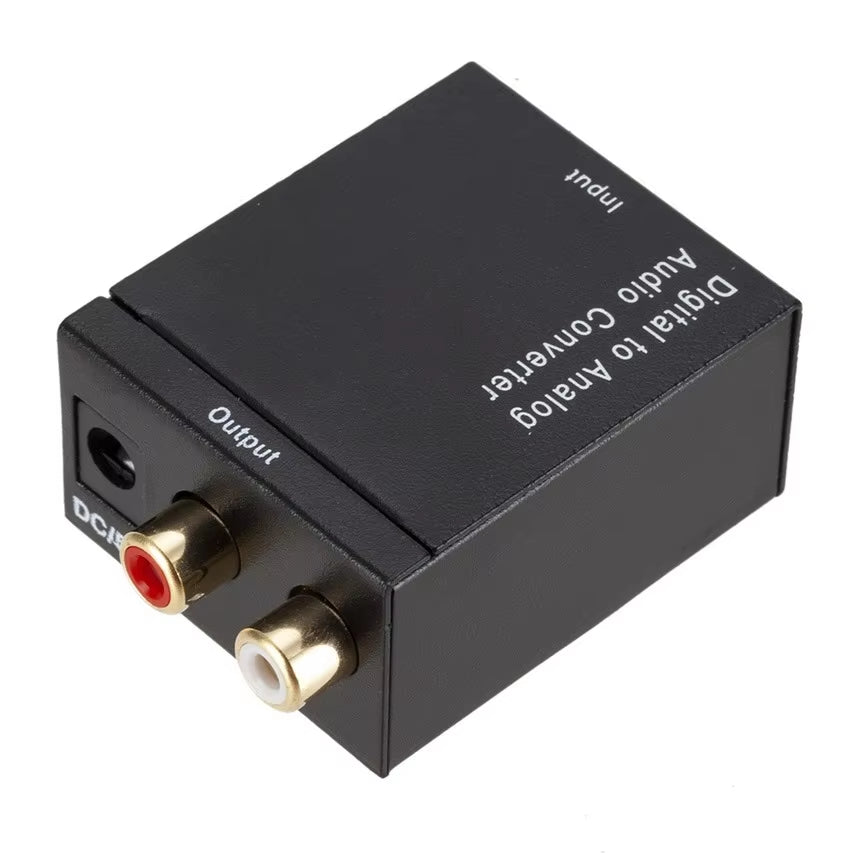 Digital to Analog Audio Converter Digital Optical Coax Coaxial Toslink to Analog RCA L/R Audio Converter Adapter Amplifier