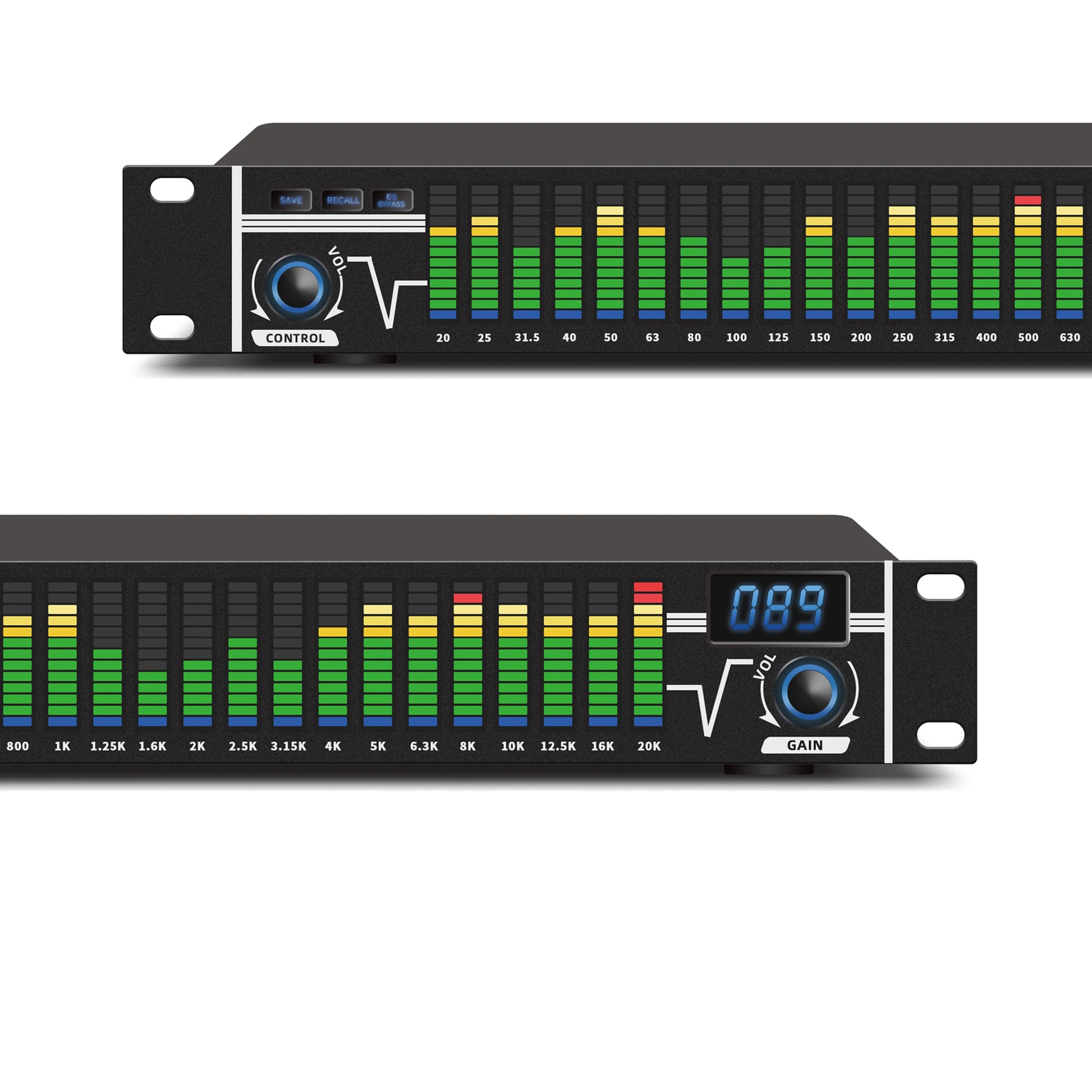 Dual 31 Bands Equaliser Digital Equalizador De Audio Equalizers A3 Profesional Sound System Stage & Karaoke Equipment