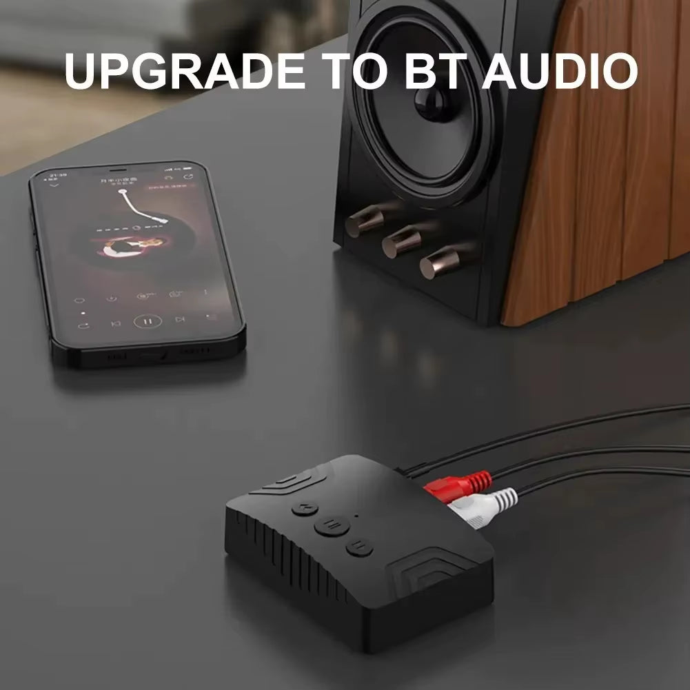 Bluetooth 5.3 Audio Receiver Wireless Audio Adapter Type C with AUX 3.5Mm RCA Optical Jack Support U-Disk for TV PC Speakers Car