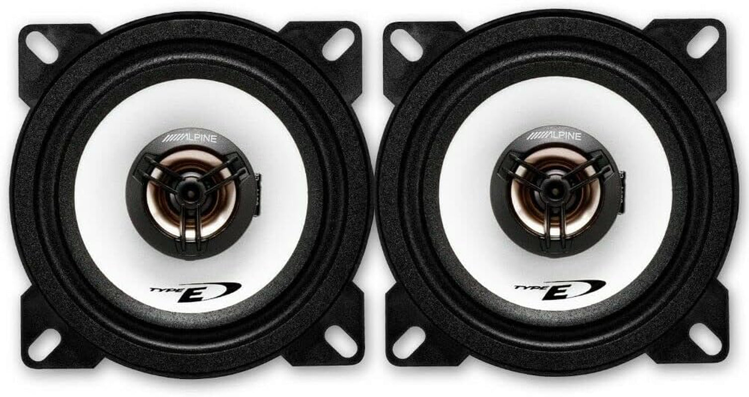 2 Alpine SXE-1025S SXE 1025S Altavoces Coaxiales De 2 Vías 10 Cm 100 Mm 4" 25 Vatios Rms Y 180 Vatios Máx Para Coche Por Par + Anillos, Tornillos Y 5 Stickers Gratis