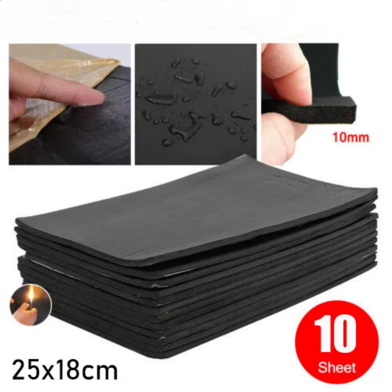 10Pcs 5Mm Sound Deadening Damping Mat Car Silent Compact Van Proofing Camper Interior Accessories Sound Heat Insulation Cotton