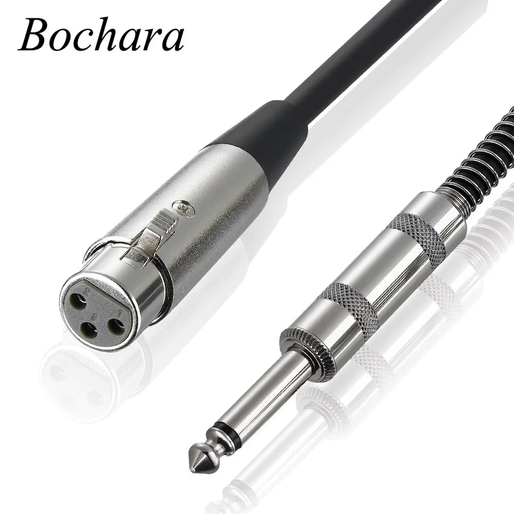 1/4''Jack 6.5Mm Male to XLR Female Microphone Mono Cable Foil+Braided Shielded 1.8M 3M 5M 10M