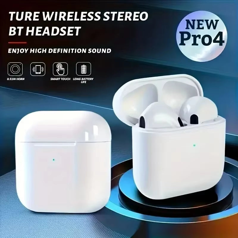 TWS Pro4 Bluetooth Earphones Wireless Earphones Mini Earphones Music Earphones for Ios Android Running Games in Ear Earphones